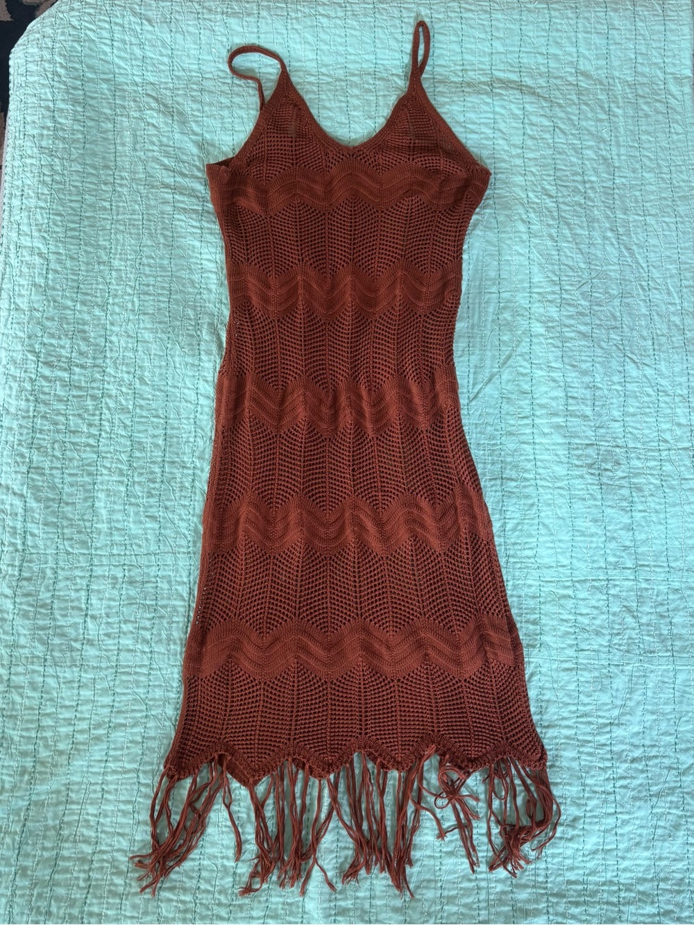 Almost Famous Brown Woven Midi Dress XL Can be a Bathing Suit Coverup too
